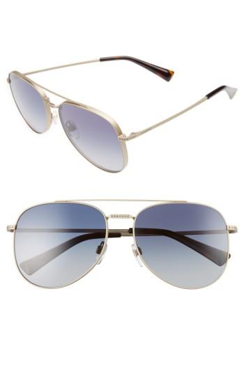 Women's Valentino 56mm Aviator Sunglasses -