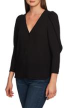 Women's 1.state Puff Sleeve Blouse, Size - Black