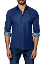 Men's Jared Lang Dobby Sport Shirt - Blue