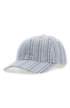 Women's Madewell Textured Stripe Baseball Cap - Blue