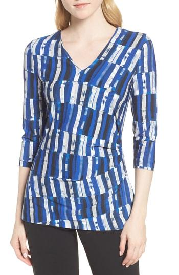 Women's Boss Epana Print Jersey Top - Blue
