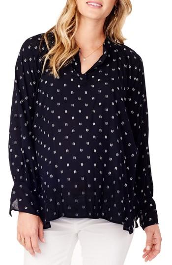 Women's Ingrid & Isabel Split Neck Maternity Blouse - Black