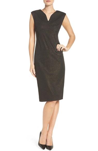 Women's Eci Metallic Ponte Sheath Dress