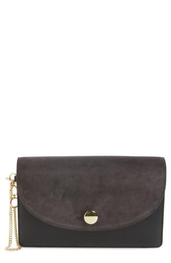 Diane Von Furstenberg Convertible Leather Saddle Clutch -