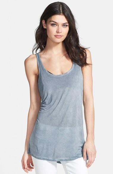 Leith Scoop Back Knit Tank Teal Colonial