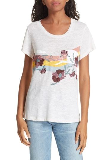 Women's Dolan Malibu Embroidered Graphic Tee, Size - Ivory