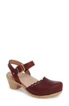 Women's Dansko 'marta' Ankle Strap Clog .5-6us / 36eu M - Red