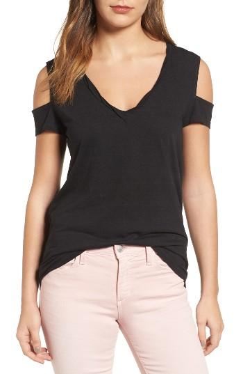 Women's Pam & Gela Cold Shoulder Tee, Size - Black