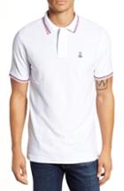 Men's Psycho Bunny Tipped Pique Polo (s) - White