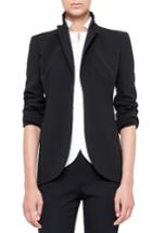 Women's Akris 'pentagon' Double Face Wool Jacket - Black
