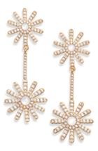 Women's Asha Daisy Pave Drop Earrings