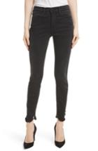 Women's Frame Le High Petal Hem Skinny Jeans - Black