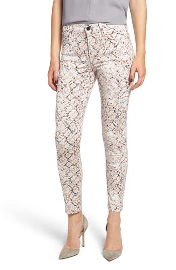 Women's Jen7 Printed Skinny Ankle Jeans - Beige