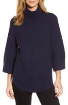 Women's Chaus Cowl Neck Shirttail Hem Sweater - Blue