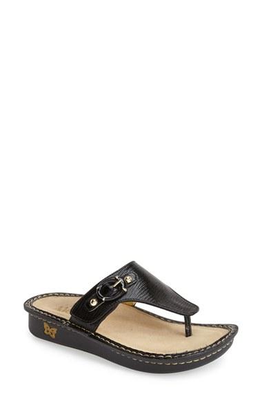 Women's Alegria 'vanessa' Thong Sandal -6.5us / 36eu - Black