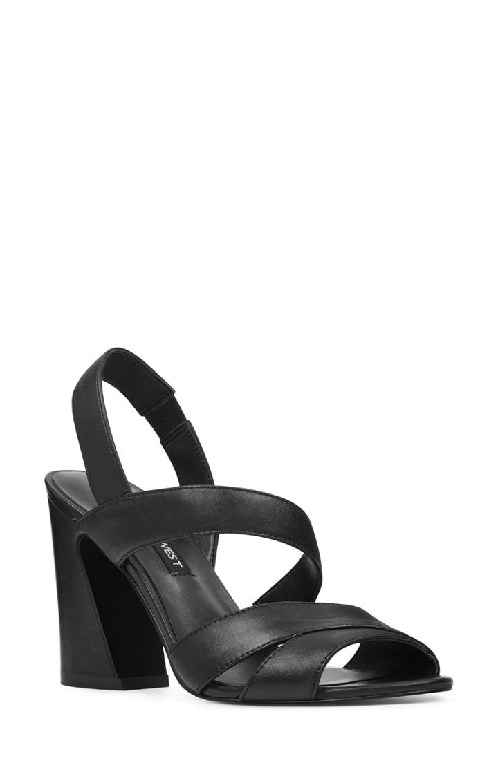 Women's Nine West Nohemi Block Heel Sandal .5 M - Black