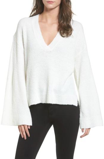 Women's Bp. Boucle V-neck Sweater, Size - Ivory