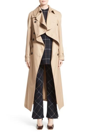 Women's A.w.a.k.e. Oversized Cotton Trench Coat Us / 38 Fr - Beige