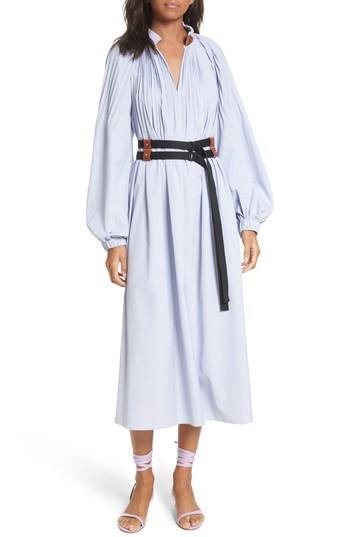 Women's Tibi Edwardian Double Belted Dress - Blue