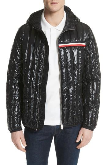 Men's Moncler Diren Down Hooded Jacket - Black