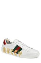 Men's Gucci New Ace Guccy Print Sneaker Us / 10uk - White