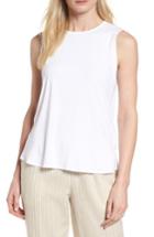 Women's Eileen Fisher Knit Shirttail Shell, Size - White