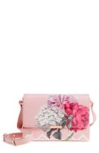 Ted Baker London Teda Palace Gardens Faux Leather Crossbody Bag - Pink