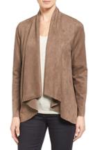 Women's Karen Kane Faux Suede Drape Front Jacket