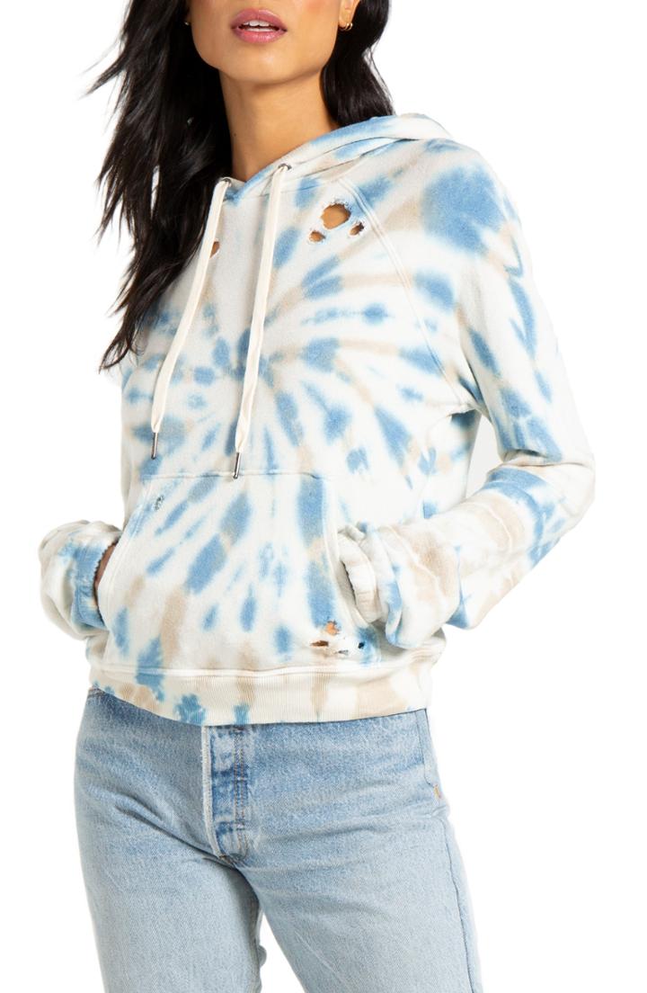 Women's N:philanthropy Gamble Tie Dye Hoodie - Blue