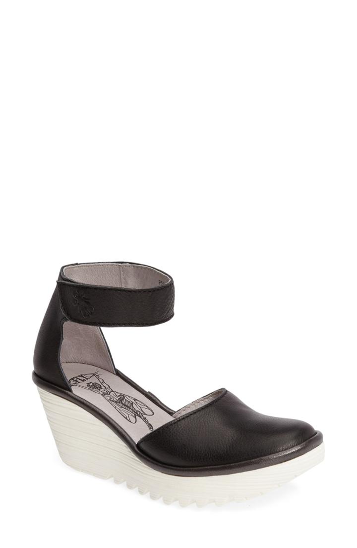 Women's Fly London Yand Wedge Pump -8.5us / 39eu - Black