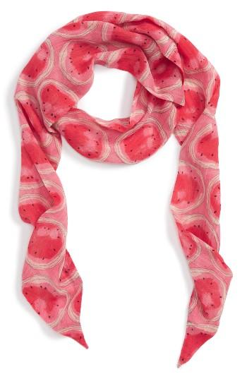 Women's Sole Society Watermelon Print Skinny Scarf, Size - Pink