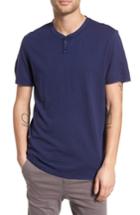 Men's The Rail Garment Dye Slub Knit Henley, Size - Blue