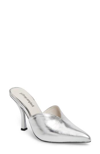 Women's Jeffrey Campbell Jodeci Sweetheart Mule Pump .5 M - Metallic