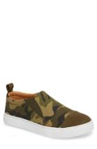 Men's Hip And Bone Canvas Suede Slider Slip-on Sneaker M - Green