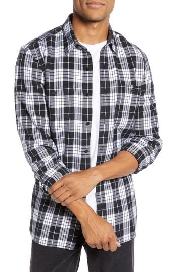 Men's 1901 Regular Fit Workwear Plaid Flannel Shirt - White