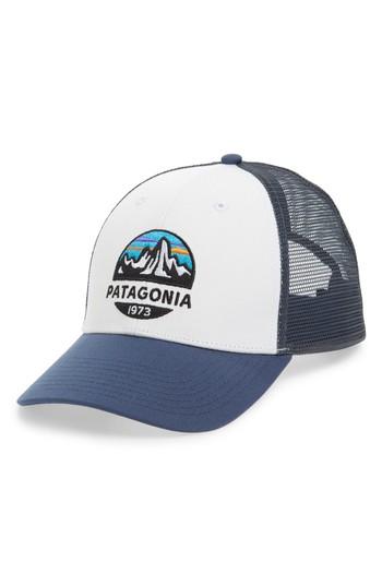 Men's Patagonia Fitz Roy Scope Lopro Trucker Cap - White