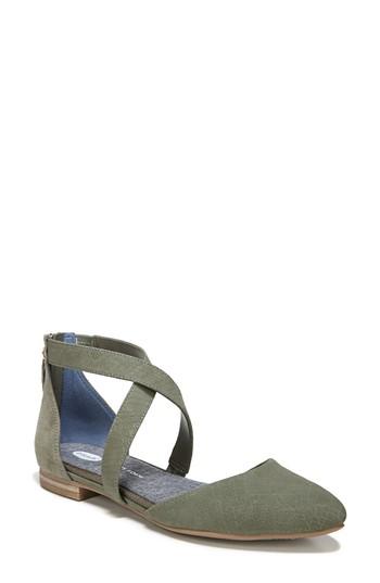 Women's Dr. Scholl's Pointy Toe Flat M - Green