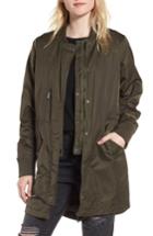 Women's Sam Edelman Two-in-one Longline Bomber Jacket - Green