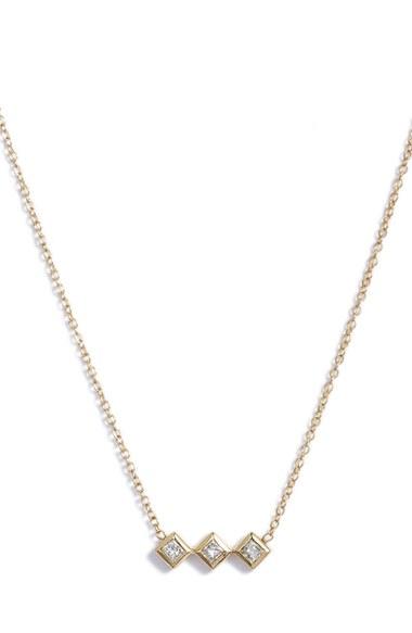 Women's Zoe Chicco Princess Diamond Pendant Necklace