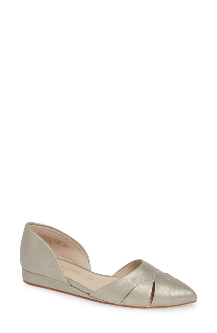 Women's Bc Footwear Focal Point Pointy Toe Flat M - Metallic