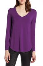 Women's Halogen V-neck Tunic - Purple