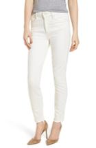Women's Mother The Looker High Waist Fray Ankle Skinny Jeans - White