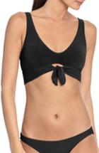 Women's Robin Piccone Ava Knot Front Bikini Top - Black