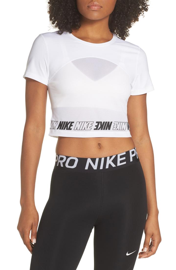 Women's Nike Dry Pro Crop Top - White