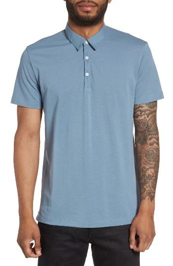 Men's Theory Bound Placket Air Pique Polo, Size - Blue
