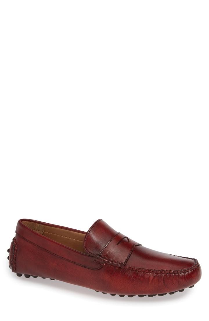 Men's Nordstrom Men's Shop Patrick Driving Moccasin M - Red