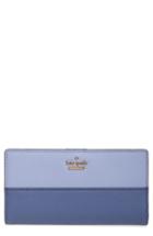 Women's Kate Spade New York 'cameron Street - Stacy' Textured Leather Wallet - Blue