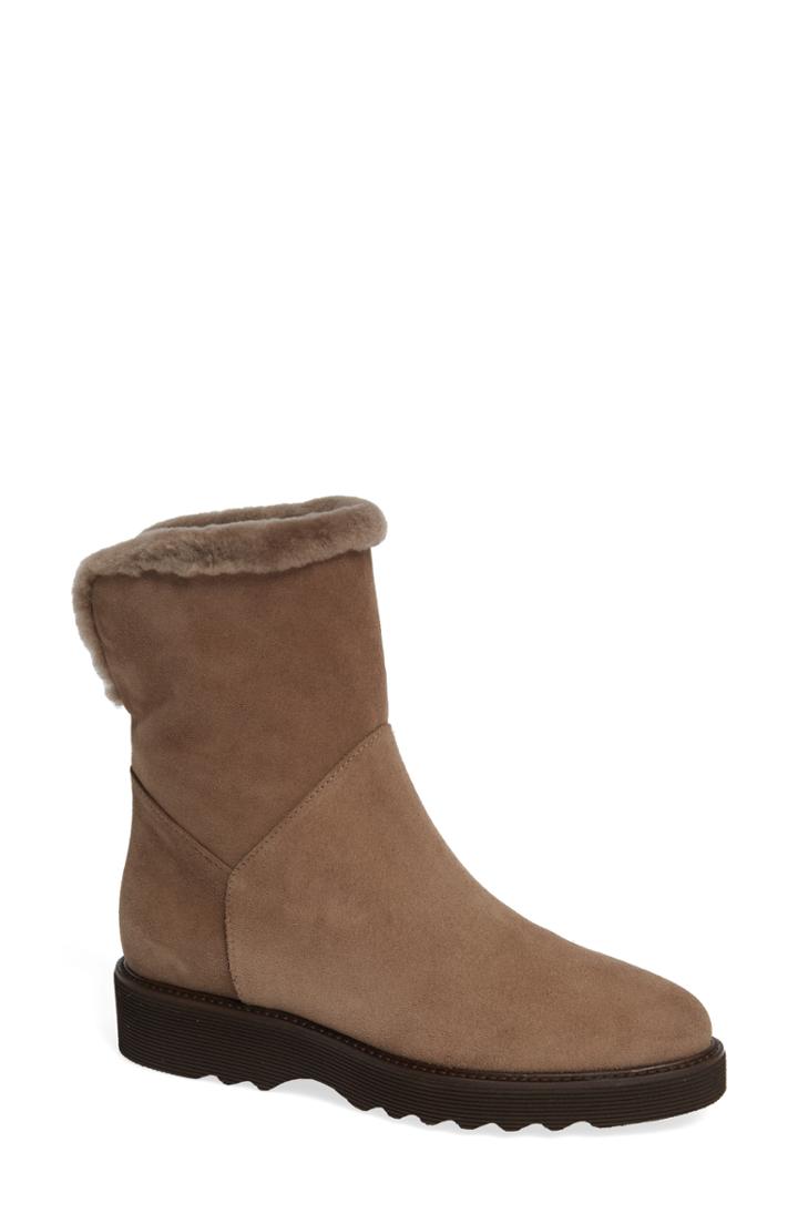 Women's Aquatalia Lorena Genuine Shearling Boot M - Beige