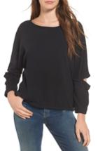 Women's Current/elliott The Easy Cutout Pullover - Black