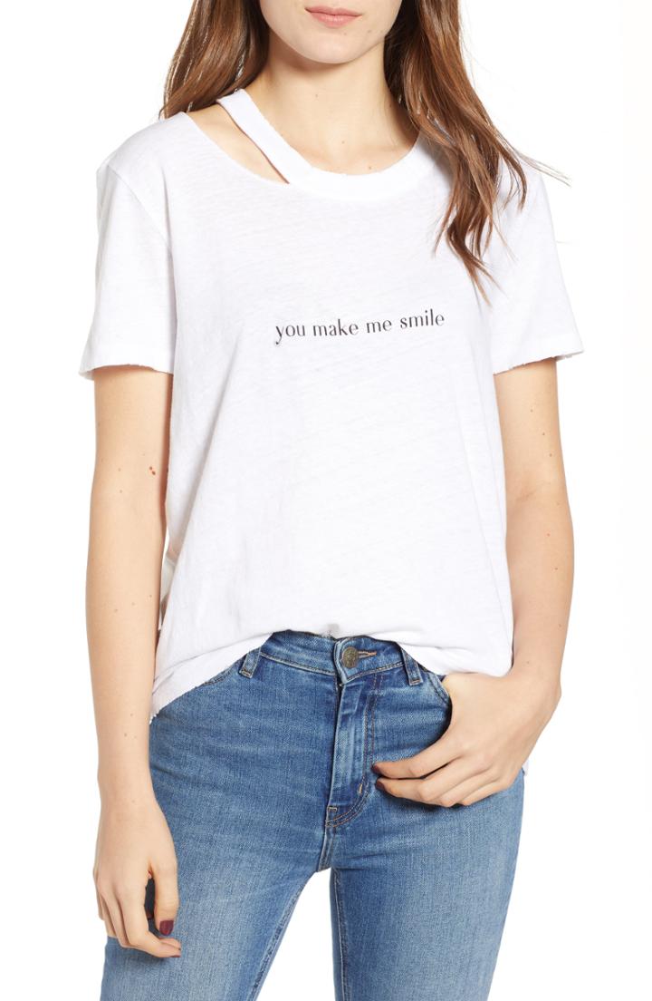 Women's N:philanthropy Zander - You Make Me Smile Tee - White